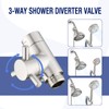 PDPBath Brass 3 Way Shower Arm Diverter Valve for Handheld