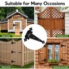 6 Inch Decorative Hammered Tee Hinge, 2 Pack Black Heavy