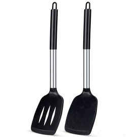 U Chef Set de 2 Esptulas de Cocina de Silicona ranuradas Antiadherentes y Resistentes al calor, Sin BPA, Utensilios de cocina para Cocinar Hornear y  