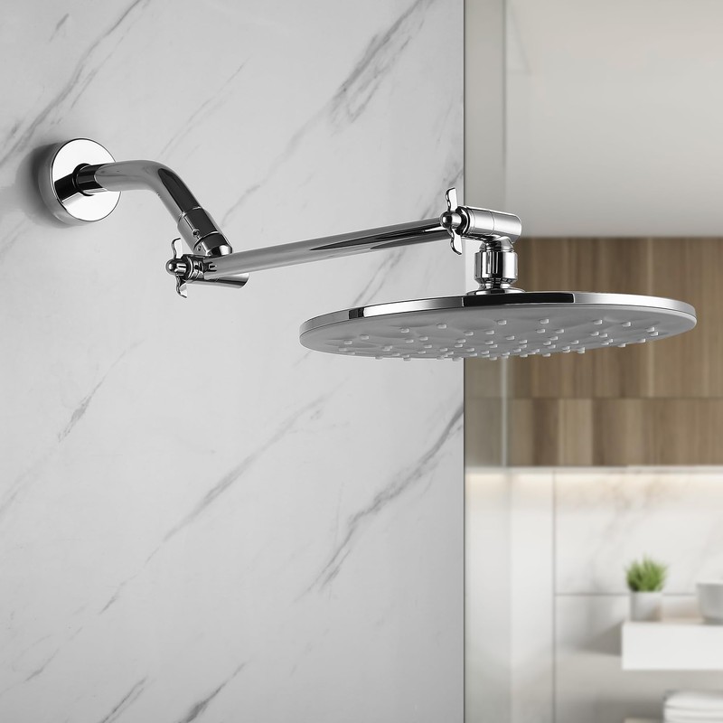 Shower Head Arm, Adjustable Shower Extension Arm for Rain Showerheads,