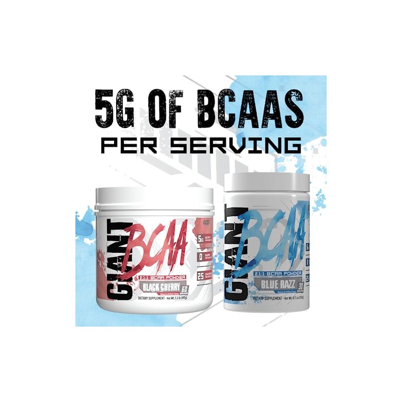 Giant Sports Performance Edge Series BCAA 60 Serving (Blue Raspberry,