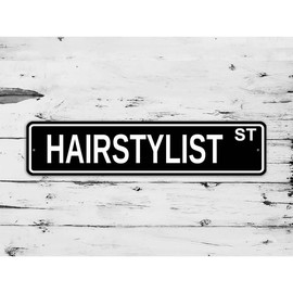 Hairstylist Street Sign - Primary color: Purple, Size: 3"x12"