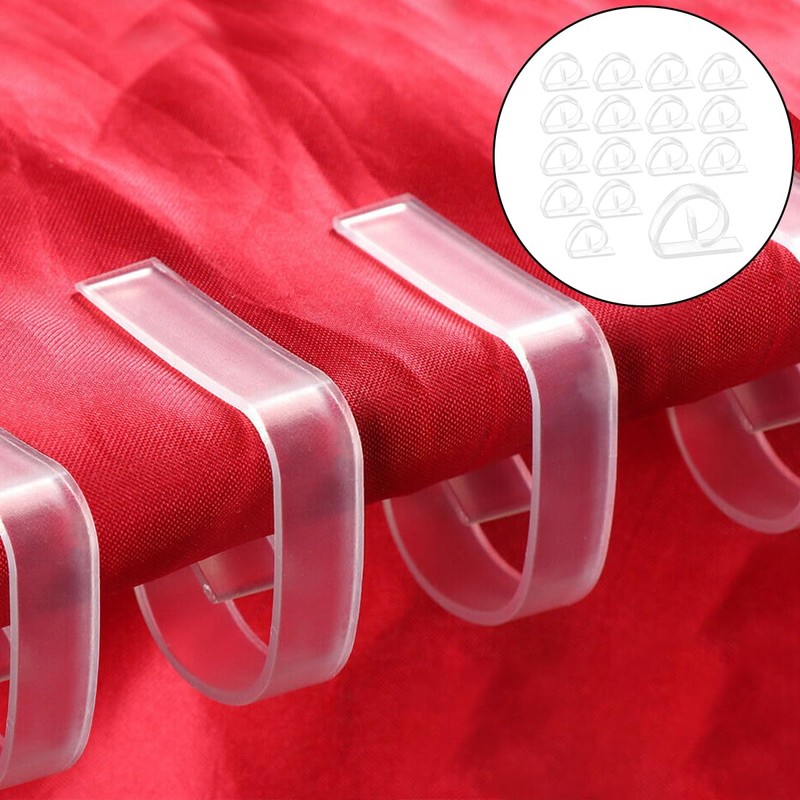 WELANE Clear Tablecloth Clips, 16 PCS Plastic Table Cover Clips