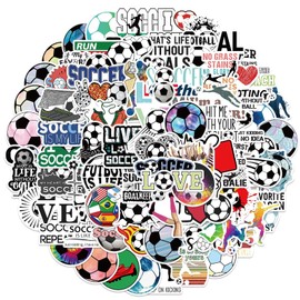 100Pcs Cute Cartoon Soccer Stickers - Football Graffiti Decals for Water Bottles, Skateboards, and More - Multiple Sheets with Vibrant Designs