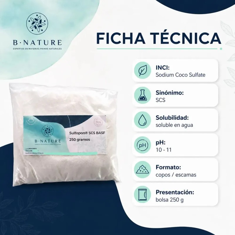 Sulfopon SCS Tensoactivo B Nature Shampoo Sólido 250 g Basf