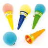 Ice Cream Sponge Poppers 4 Assorted colours, Party Bag Fillers, Children's Games, Toys (Pack of 6)