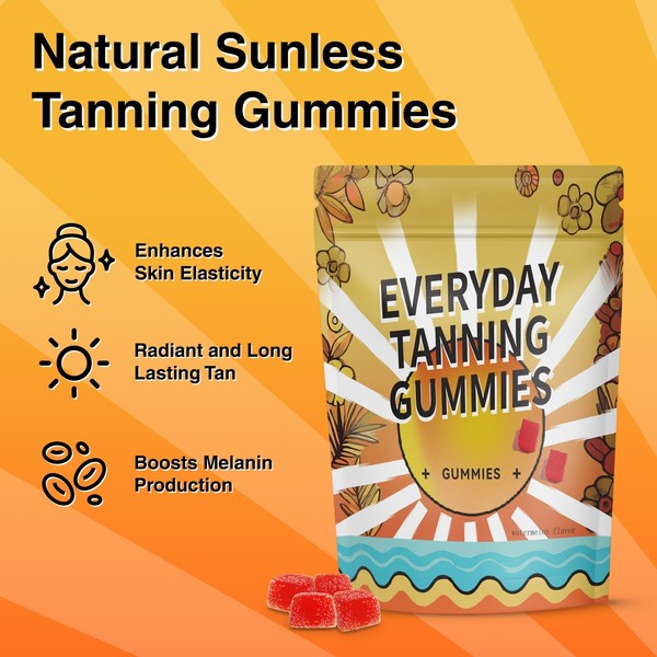CHIPCHIPA Tanning Gummies - Natural Tanning Supplement Astaxanthin Lycopene Beta