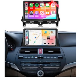DSP 2G 64G Car Stereo Radio for Honda Accord 8th 2008-2012 with Wireless CarPlay Android Auto 10.1inch IPS Touch Screen EQ GPS Bluetooth Radio 26UIs Head Unit with WiFi AHD Backup Camera