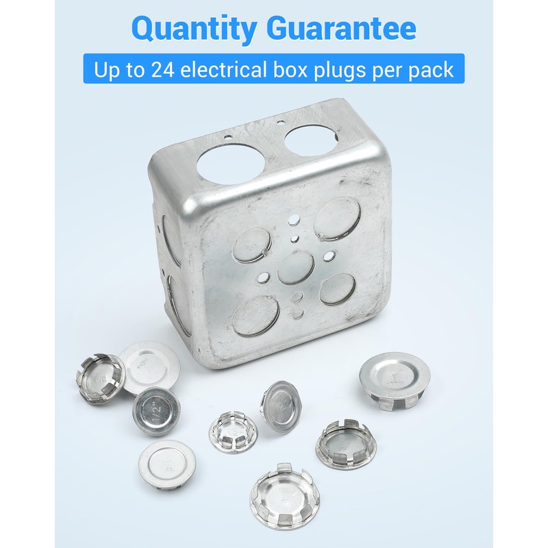 12 Pcs 1/2 inch Knockout Seal Electrical Box Knockout Plugs
