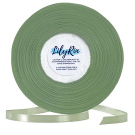 Sage Green Ribbon 1/4 Inches 36 Yards Satin Roll Perfect for Art, Wedding, Wreath, Baby Shower, Packing Birthday, DIY Hair Accessories Scrapbooking, Wrapping Christmas Other Projects Pale Color