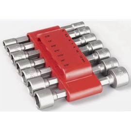 14-Piece Nut Driver Bit Set, SAE & Metric, 1/4-Inch Hex Shank, Quick Change Impact Socket Set with Holder