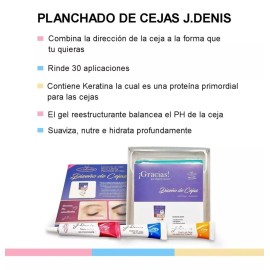 J. Denis Kit Diseño Y Planchado De Cejas En Gel J Denis Profesional