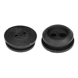 cyclingcolors 2 x Fuel Tank Rubber Grommets Gas Cutter Petrol Tank Nozzle Universal Fuel Line Pipe Seal Brush Cutter Trimmer Lawn Mower Diameter 24 mm 2 Holes