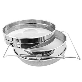 BEEKNOWS Stainless Steel Honey Strainer, Double Sieve Honey Filter, Honey Extractor Equipment for 5 Gallon Bucket Honey,Beekeeping Equipment Tools