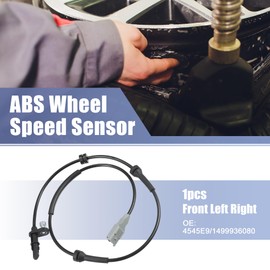 X AUTOHAUX Front Left Right ABS Sensor Wheel Speed Sensor No.4545E9/1499936080 for Peugeot Expert VF3 VF3X 1.6D 2007-2016