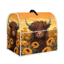 Upetstory Highland Cow Mixer Cover for 4.5-5 qt Kitchen Aid Mixer Covers Stand Mixer Coffee Maker Case Toaster Machine Dust Covers Protective Stand Mixer Cover with Top Handle