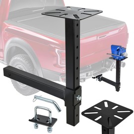 EROTASH Heavy Duty Hitch Vise Mount Plate, Adjustable Height Vise Holder for 2-Inch Receiver, Portable Bench Vise Stand for Truck, Welding, Field Repairs, Metal Workstation Adapter