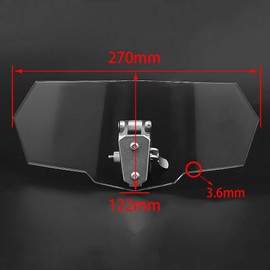 AQIMY Motorcycle Universal Wind Deflector Windshield Windscreen Adjustable