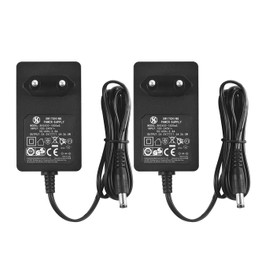 2-Pack AC to DC 24V 1.5A Power Supply, Plug 5.5mm x 2.1mm, Plug EU