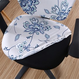 Jinzio - Funda para silla de oficina de computadora, tela protectora dividida y elástica, de poliéster, universal, para silla de trabajo, funda giratoria elástica (gris claro, Mimosa)