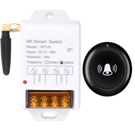 12-24V Wireless Remote Switch, Universal Wireless Remote Control Switch, Garage Door, Lights, Lampe, 433Mhz Transmitter with Receiver