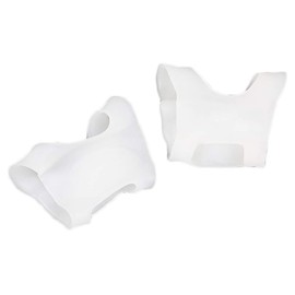 O Type Leg Correction Insole, Soft Silicone Leg Posture Corrective Pad Non-Slip Arch Support Cushion Foot Valgus Elastic Bandage, Women Men Relief Flat Foot Plantar Fasciitis Heel Spur Pain (White)