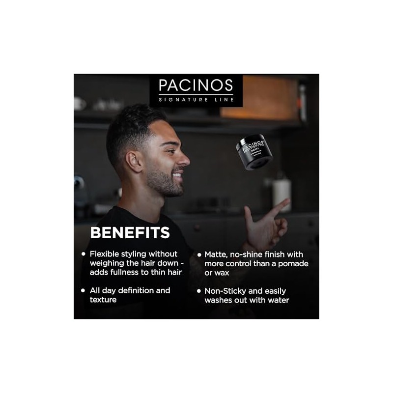 Pacinos DRYFI No-Shine Matte Paste - Matte Finish Styling Paste