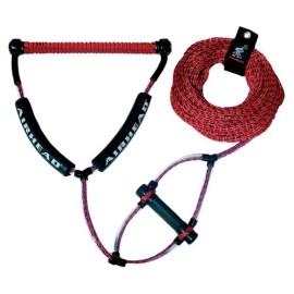 AIRHEAD WAKEBOARD ROPE, PHAT GRIP, TRICK HANDLE, RED