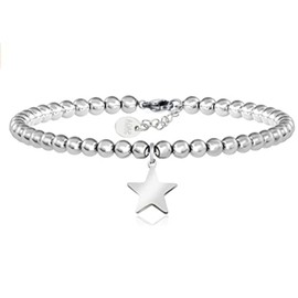 SAGA GIOIELLI® 0 x Women's Bracelet with Tree of Life Heart Star Steel Medium Stainless Steel, Alloy Steel, 0 Pieces