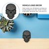 WOONEKY Emblema Decorativo De Calavera 3d Pegatinas De Zinc Para