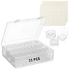Bead Organizer Box, 30Pcs Small Clear Plastic Bead Storage Containers,