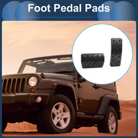 INFINAUTO 1 Set Automatic Foot Pedal Pads Foot Accelerator Pedal Covers for Jeep Wrangler 2018-2024 Aluminum Alloy Black