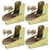 4Pcs Folding Self Bracket Locking Hinge with Screws, Leg Fittings