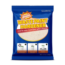GLAINTE Waste Away Paint Hardener Fast Acting Solid Paint Hardener - Paint Drying Powder for Water-based Paint, 3.5oz