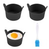 3 Stück Silikonschüssel-Eierform, Eierform, Backen-Mini-Kuchenform, Silikon-Eierform, Luftfritteuse-Eierkocher, kann zur Herstellung