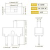 100pcs Ultra Mini Vertical Micro Slide Switch 2 Position 3