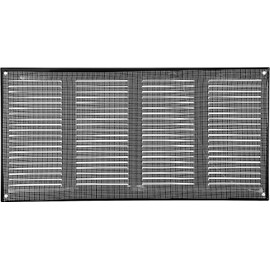Vent Systems 16" x 8" Inch (Overall Dimensions) Pack of 3 - Black - Air Vent Cover Metal Air Return Grill with Built-in Pest Guard Screen HVAC Vent Duct Cover for Home Improvement