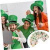 Beavorty 10pcs Patrick's Day Shamrock Face Stickers Irish Festival Decorations