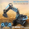 DOUBLE E Remote Control Excavator Toy RC Excavators Rechargeable Battery