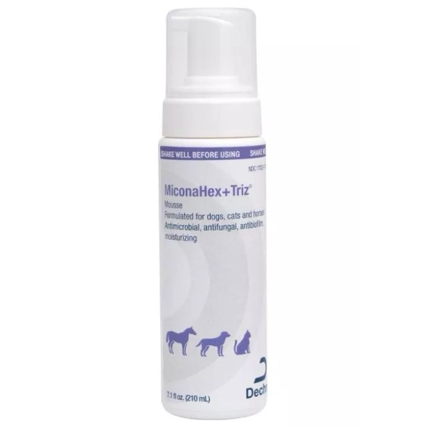 Miconahex +Triz Mousse 7.1 Ounces (200Ml), Formulated for Dogs, Cats