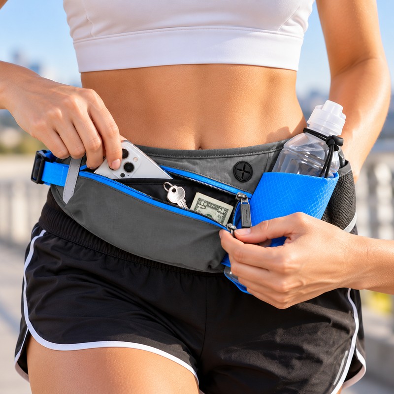 Running Hydration Waist Belt for Jogging and Hiking – Adjustable