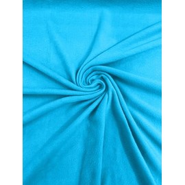 New Creations Fabric & Foam Inc, Solid Polar Fleece Fabric Sold by The Yard 60" Wide | Antipilling 245GSM | Medium Soft Weight | Blanket Supply, DIY, Decor, Baby Blanket | (Aqua Blue, 10 Yards)