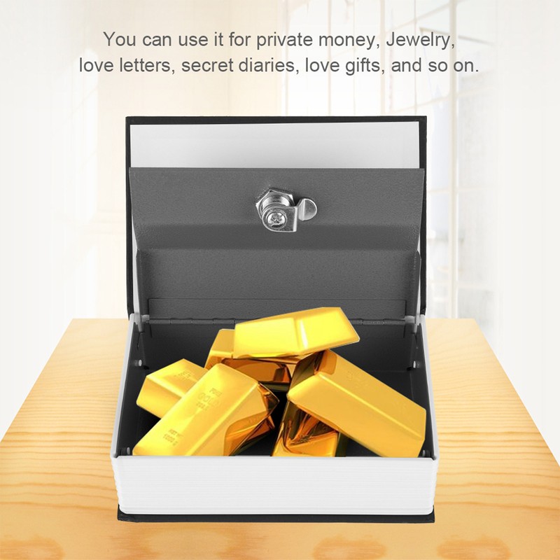 Black English Dictionary Safe Box Money Jewelry Collection Storage Case