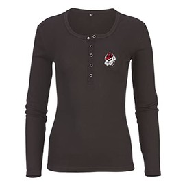 Boxercraft Women's University of Georgia Bulldogs Harper Henley, Black, 2XL