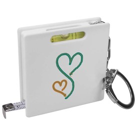 'Two Romantic Snakes' Keyring Tape Measure/Spirit Level Tool (KM00041741)