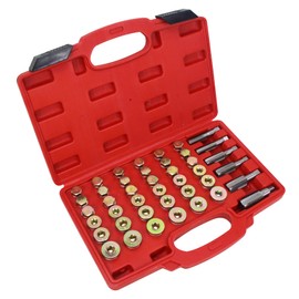UTMALL 114pcs Oil Pan Drain Sump Plug Key Thread Repair Tool Kit Set Drain Plug with Carry Case