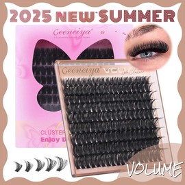 [EXHAUST]Geeneiya 5 Styles Lash Clusters Kit, Volume/ Mega/ Full/ Bottom Eyelash Clusters Extensions with Everything You Need for Beginners and Proficient, DIY at Home Easily:_[VOLUME]-LASH