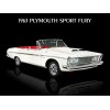 1963 Plymouth Sport Fury White Convertible NEW Metal Sign: 12x16" & Ships Free