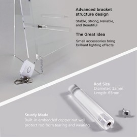 LUGUNU LED Light Acrylic Donut Wall Display Stand, Reusable Clear Donut Stands for Donut Party Decorations Shower Birthday Party(multiple colorful lighting multiple modes)