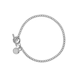 Lion Heart LH-1 Men's Chain Bracelet, Slim Design, Surgical Stainless Steel, Hypoallergenic, Pouch Included, Stainless Steel